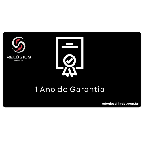 Cartão de Garantia Relógios Shinobi de 1 Ano
